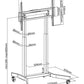 Techly ICA-TR68M TV mount/stand 2.54 m (100") Black