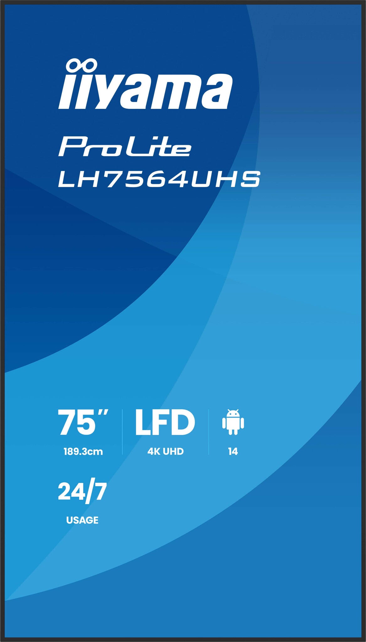 iiyama 75" 4K UHD Most powerful professional digital signage display with advanced control and connectivity options