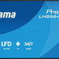 86" 3840x2160, UHD IPS panel, Haze 25% 500cd/m², Landscape and Portrait, IP5X Dust protection Speake