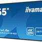 iiyama 55" Professional Digital Signage display with 4K UHD resolution and 24/7 operating time