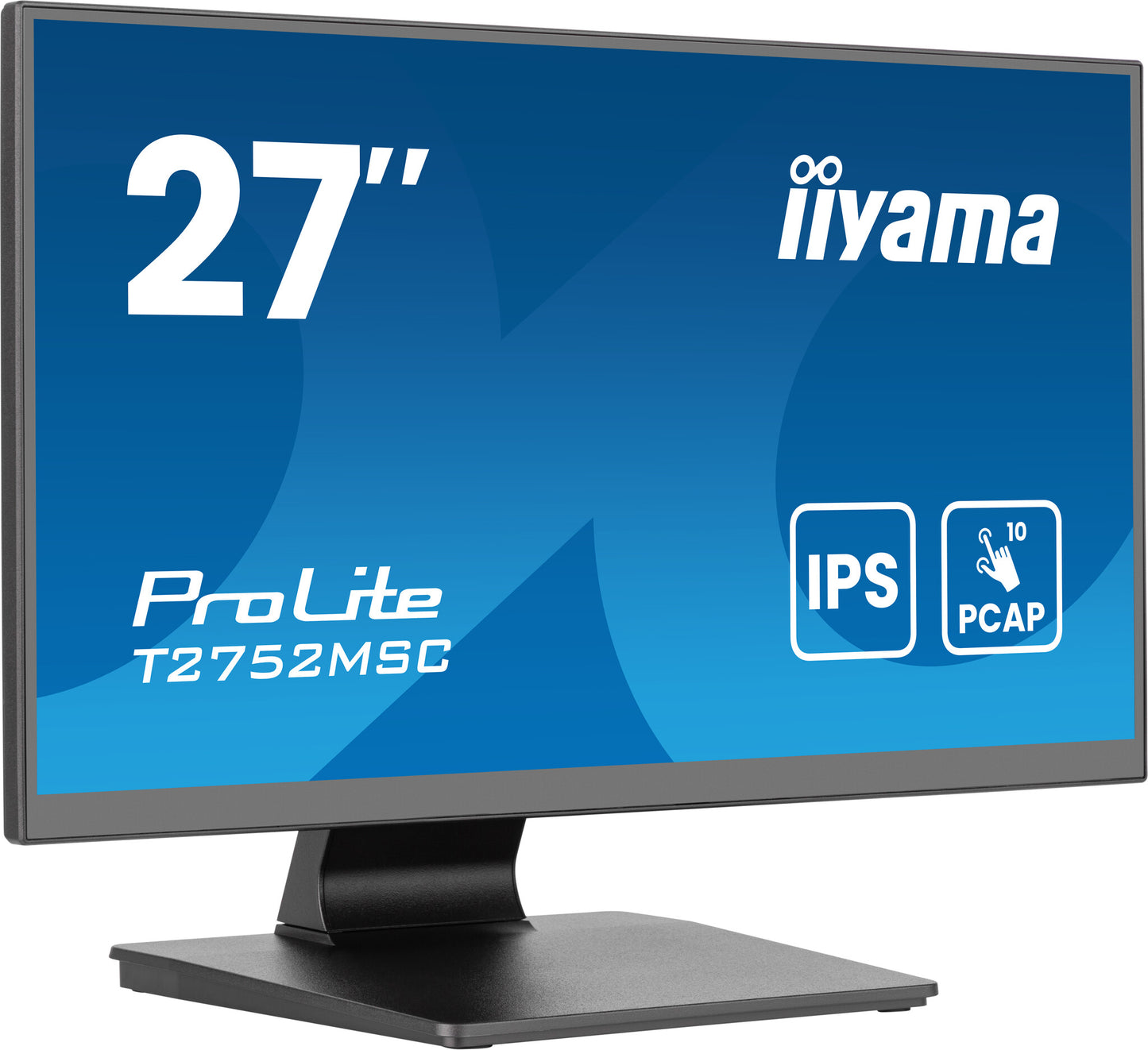 iiyama ProLite 27” Optical Bonded PCAP 10pt touchscreen monitor with IPS panel technology, edge-to-edge glass design and Anti-Glare coating