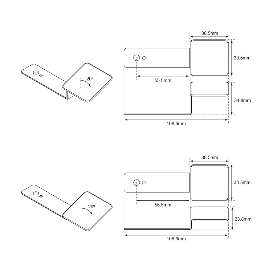 Nexmosphere Pricetag holder, high, long (package 10pcs)