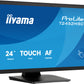 iiyama ProLite T2452MSC-B2 computer monitor 61 cm (24") 1920 x 1080 pixels Full HD Touchscreen Black