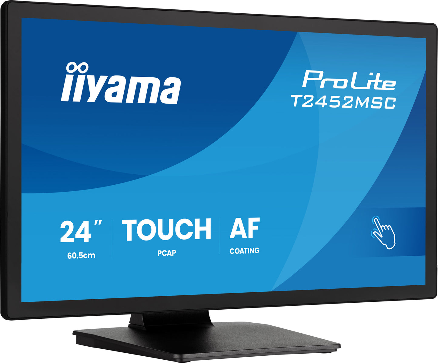 iiyama ProLite T2452MSC-B2 computer monitor 61 cm (24") 1920 x 1080 pixels Full HD Touchscreen Black