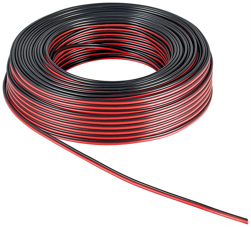 Goobay Speaker Cable, red-black, OFC CU, 100 m spool, diameter 2 x 2.5 mm2, Eca
