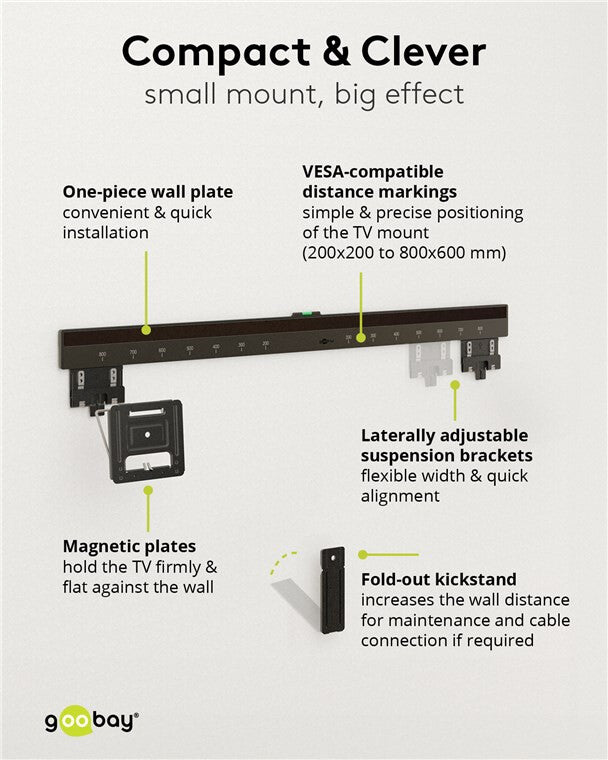 Goobay 70822 TV mount/stand 2.54 m (100") Black