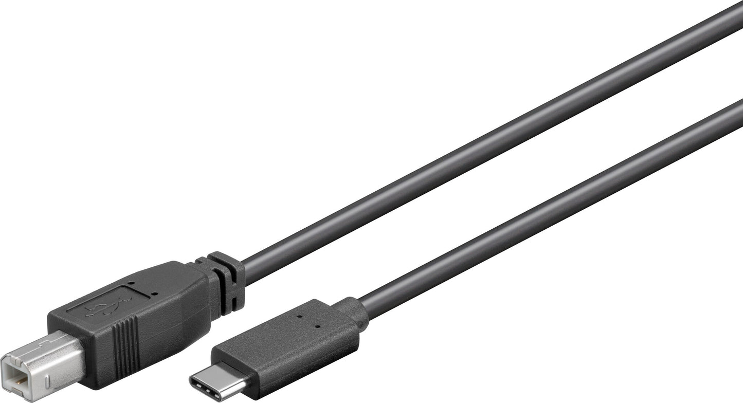 Goobay 67985 USB cable USB 2.0 1 m USB B USB C Black
