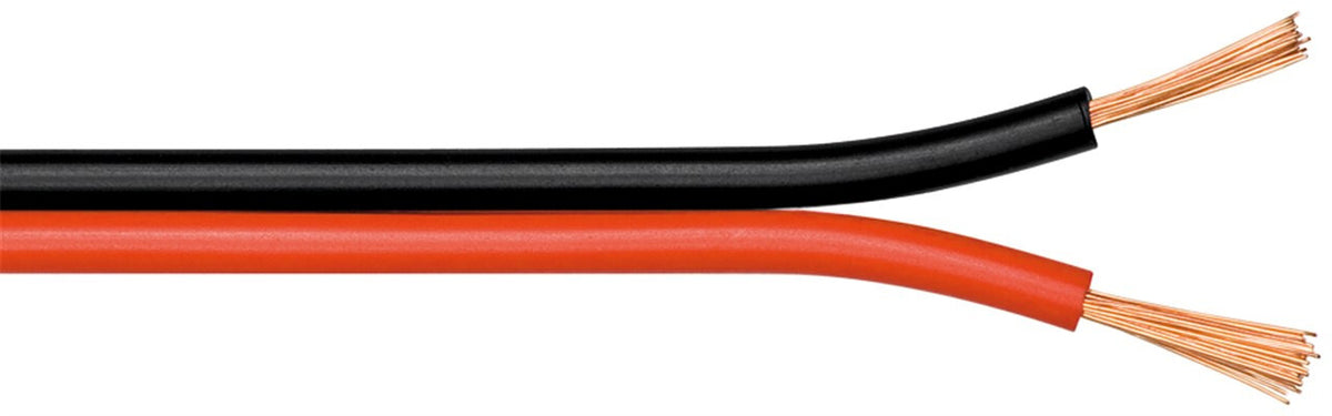 Goobay Speaker Cable, red-black, OFC CU, 100 m spool, diameter 2 x 1.5 mm2, Eca