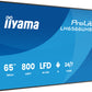 iiyama LH6566UHSB-B1AG Signage Display Digital signage flat panel 165.1 cm (65") LCD Wi-Fi 800 cd/m² 4K Ultra HD Black Built-in processor Android 24/7