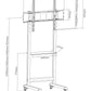 Techly ICA-TR74 TV mount/stand 2.29 m (90") Black