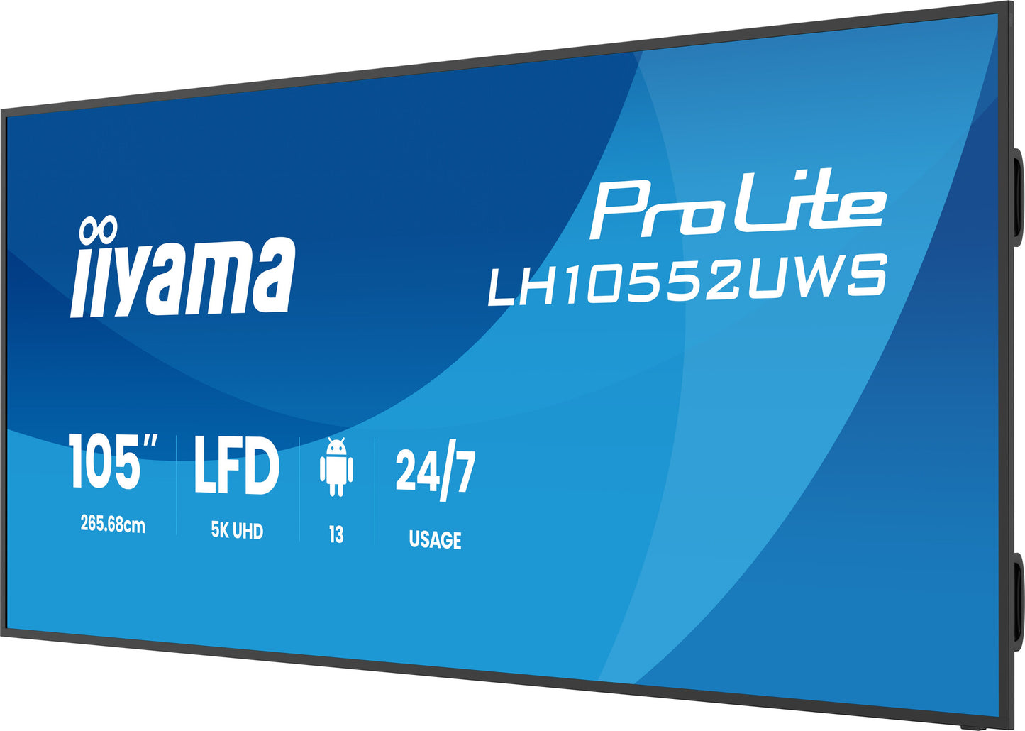 iiyama LH10552UWS-B1AG Signage Display Kiosk design 2.66 m (104.6") LCD Wi-Fi 500 cd/m² UltraWide 5K HD Black Built-in processor Android 24/7