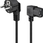 Goobay Angled IEC Cord on Both Sides, 1.8 m, Black