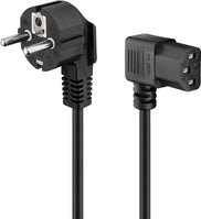 Goobay Angled IEC Cord on Both Sides, 1.8 m, Black