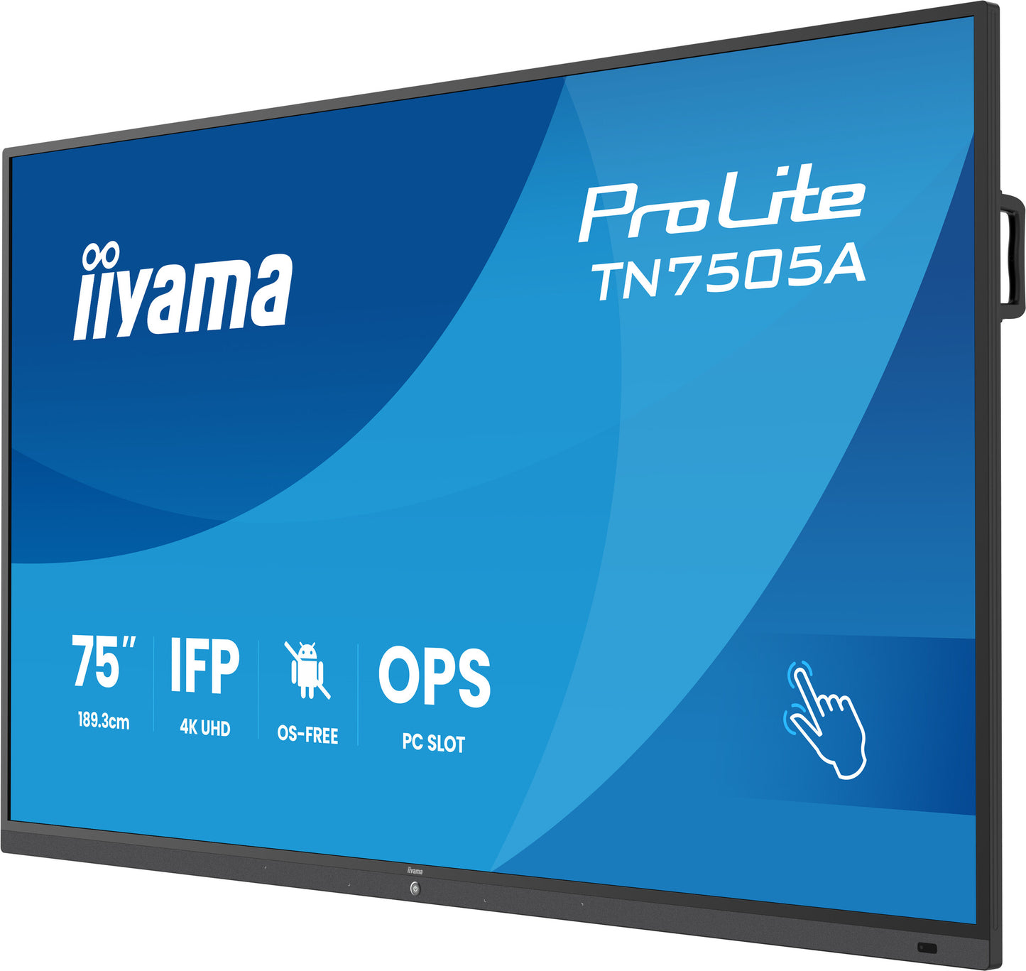 iiyama TN7505A-B1AG Signage Display Interactive flat panel 189.3 cm (74.5") 500 cd/m² 4K Ultra HD Black Touchscreen