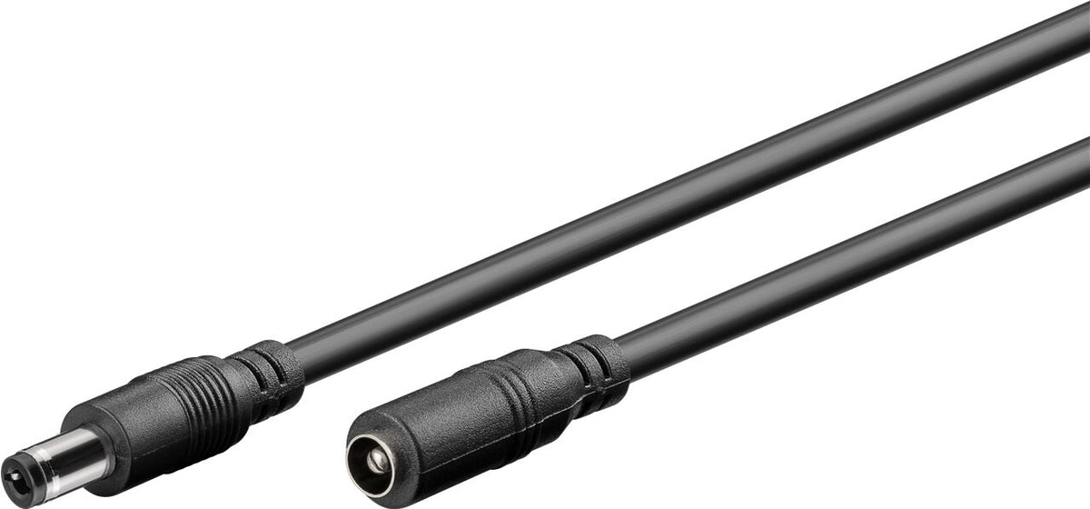 DC Extension Cable (5,5x2,5mm) 10 m, Black