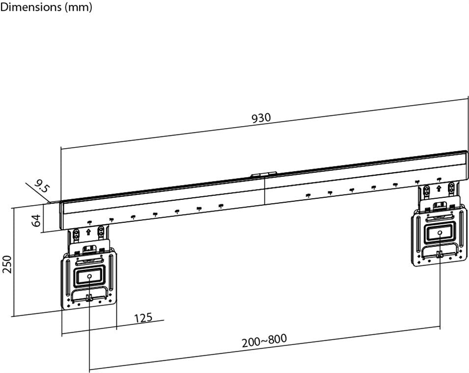 Goobay 70822 TV mount/stand 2.54 m (100") Black