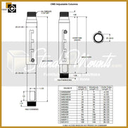 Chief CMS012018W, 30.5-45.7 cm, Adjustable