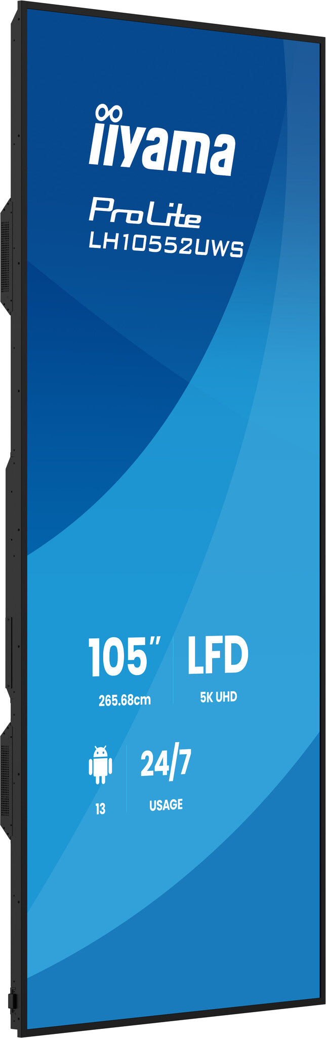 iiyama LH10552UWS-B1AG Signage Display Kiosk design 2.66 m (104.6") LCD Wi-Fi 500 cd/m² UltraWide 5K HD Black Built-in processor Android 24/7