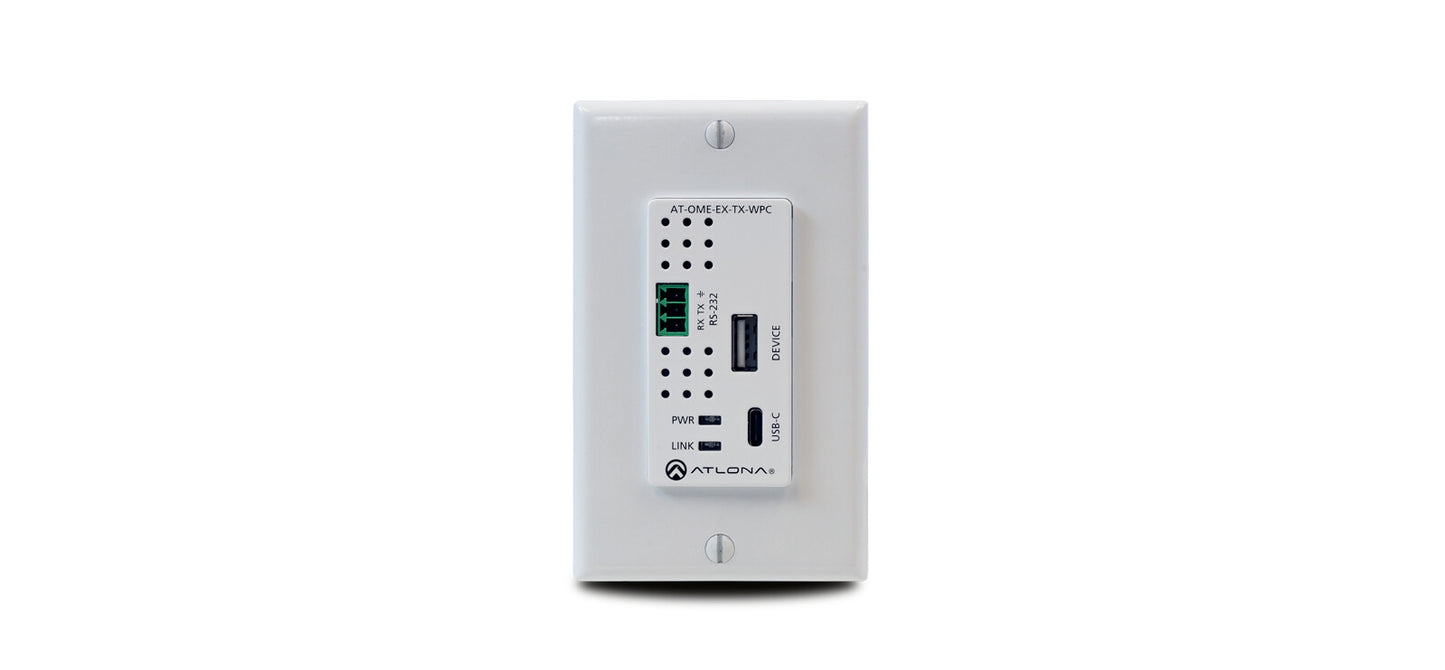 Omega HDBT TX w/USB and USB-C WP