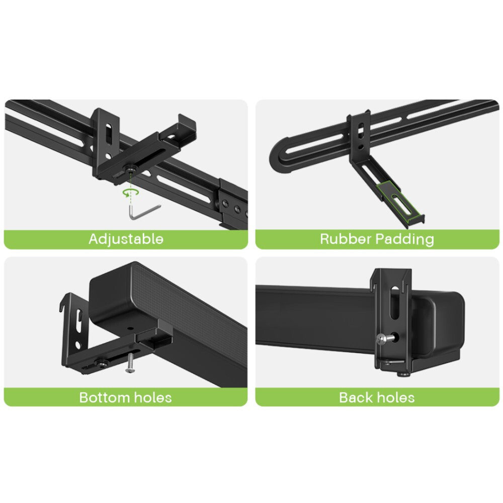 Techly Universal Wall Mount Soundbar Bracket Max VESA 600x400