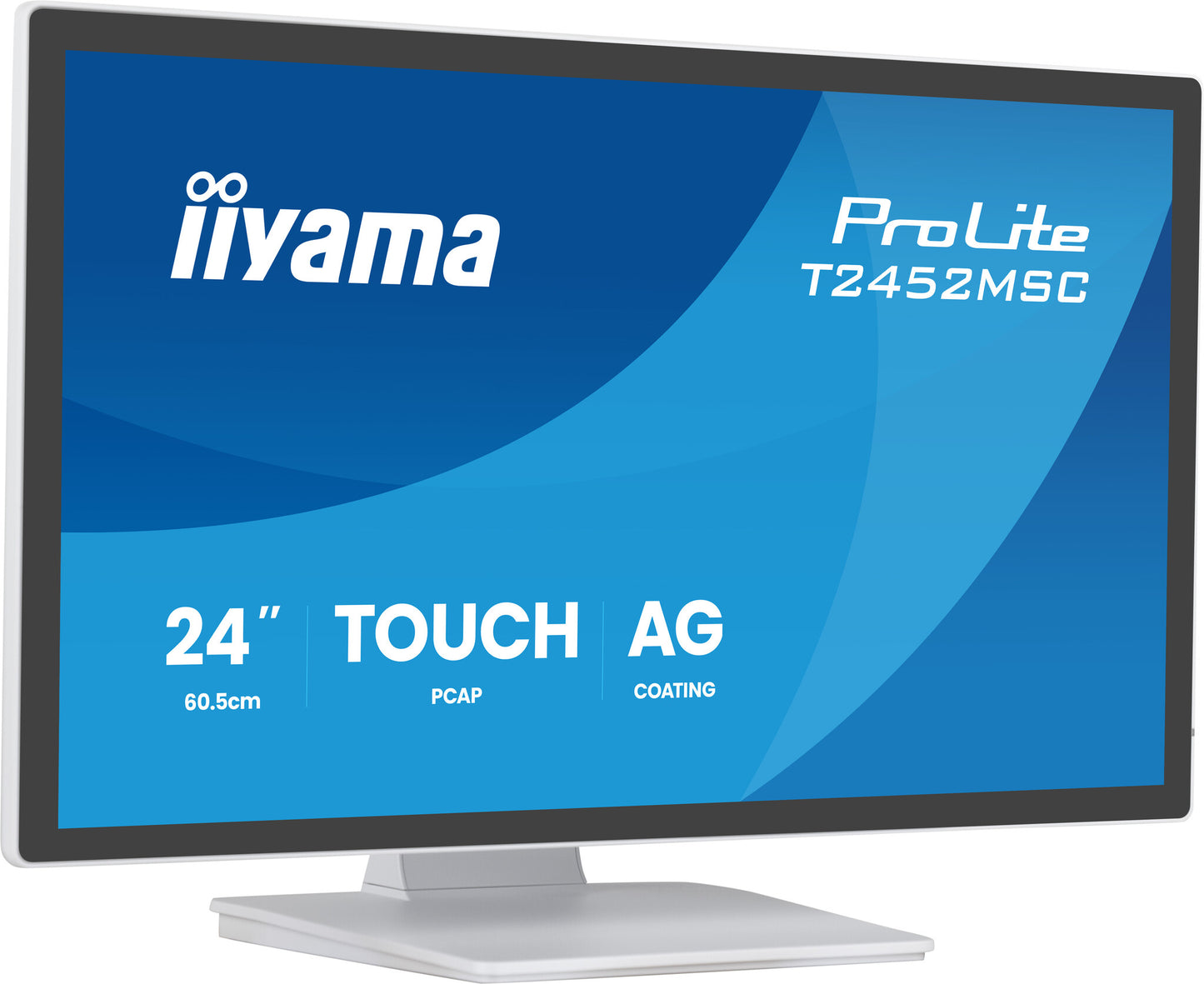 iiyama T2452MSC-W2AG computer monitor 61 cm (24") 1920 x 1080 pixels Full HD LED Touchscreen White