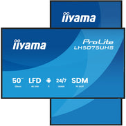 iiyama LH5075UHS-B2AG Signage Display Digital signage flat panel 125.7 cm (49.5") LCD Wi-Fi 500 cd/m² 4K Ultra HD Black Built-in processor Android 11 24/7