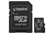 Kingston 64GB microSDXC Canvas Select Plus Gen3 100MB/s A1 Card + Adapter