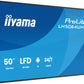 iiyama LH5064UHS-B1AG Signage Display Digital signage flat panel 127 cm (50") Wi-Fi 500 cd/m² 4K Ultra HD Black Built-in processor Android 24/7