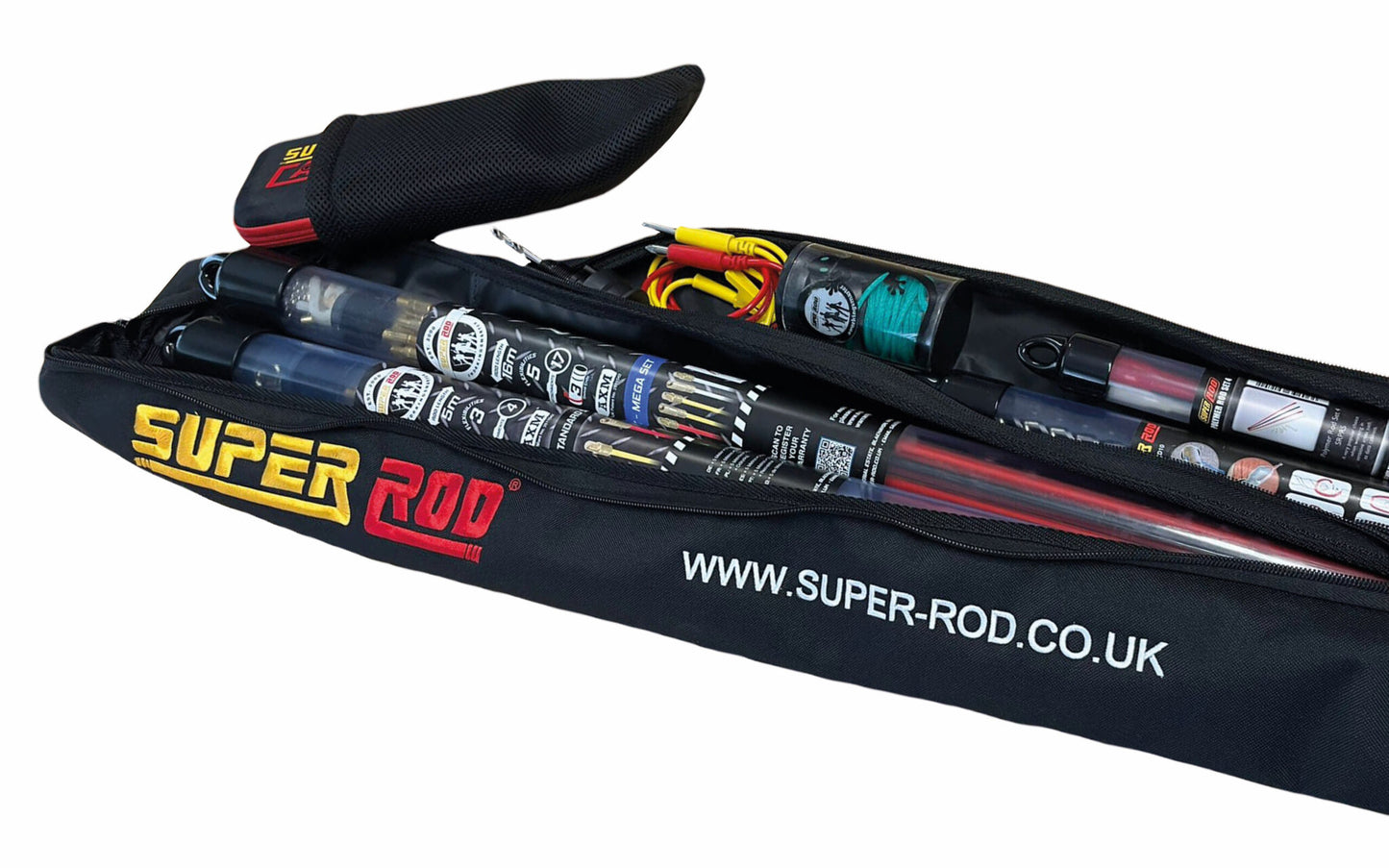 Super Rod Carry Case with Red & Yellow logo