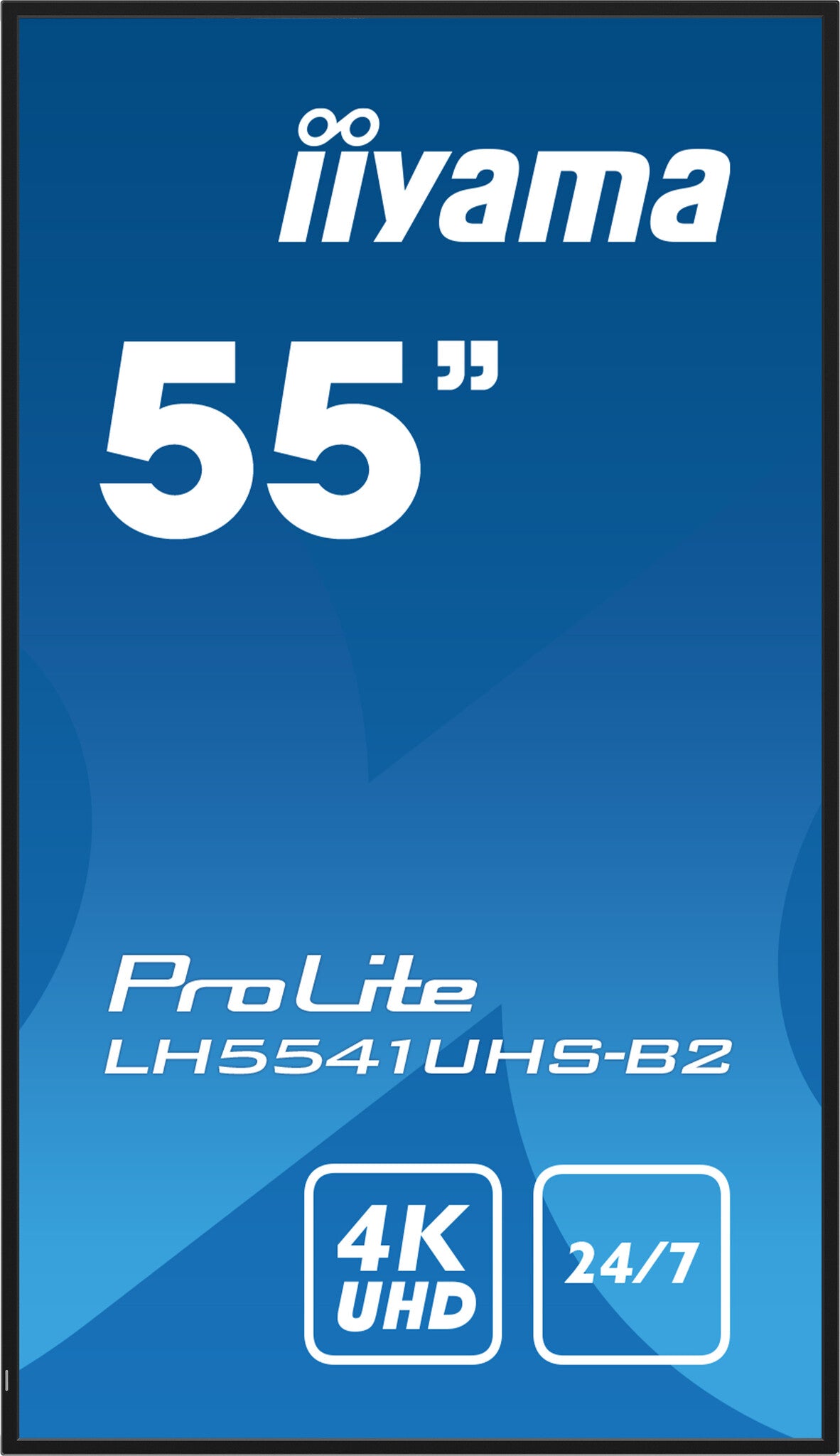 iiyama 55" Professional Digital Signage display with 4K UHD resolution and 24/7 operating time
