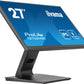 iiyama ProLite 27” Optical Bonded PCAP 10pt touchscreen monitor with IPS panel technology, edge-to-edge glass design and Anti-Glare coating