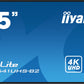 iiyama 55" Professional Digital Signage display with 4K UHD resolution and 24/7 operating time