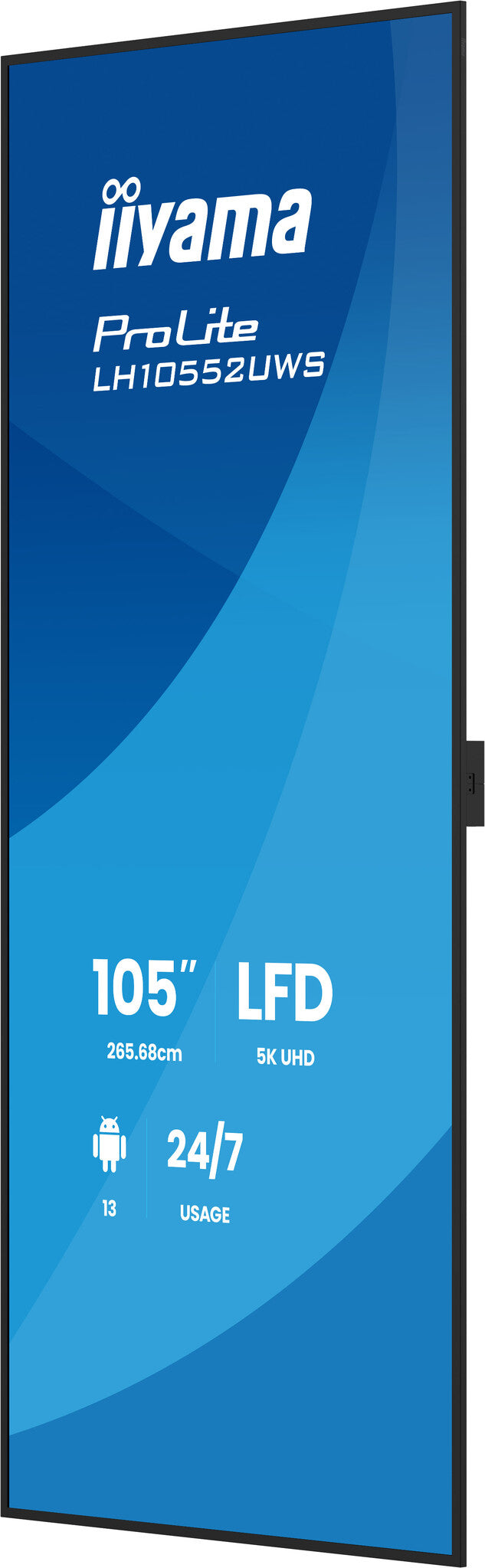 iiyama LH10552UWS-B1AG Signage Display Kiosk design 2.66 m (104.6") LCD Wi-Fi 500 cd/m² UltraWide 5K HD Black Built-in processor Android 24/7