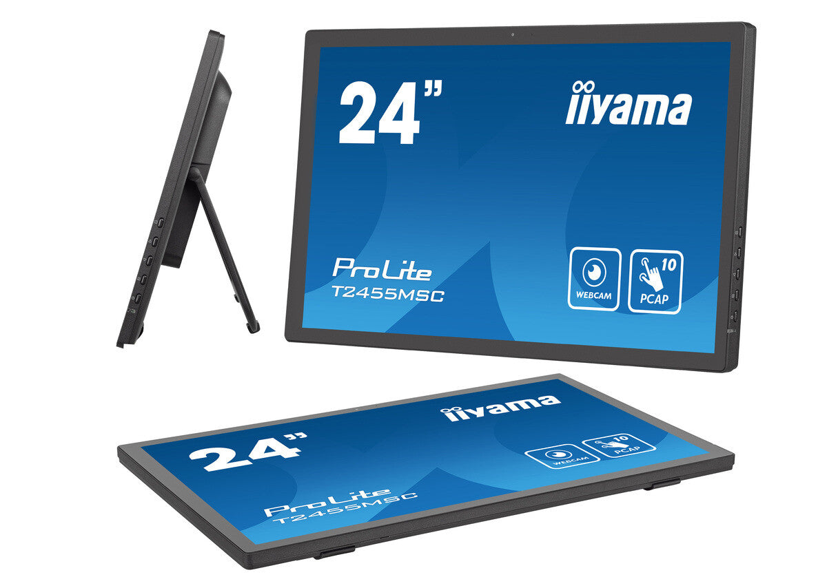 24" IPS Optical Bonded PCAP 10P Touch, 1920x1080, Flat Bezel Free Glass Front, HDMI, Displayport, 36