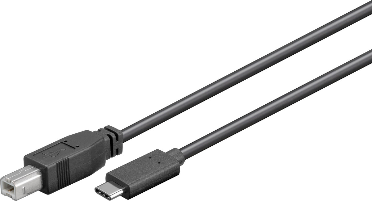 Microconnect USB3.1C2B1 USB cable USB 2.0 1 m USB C USB B Black