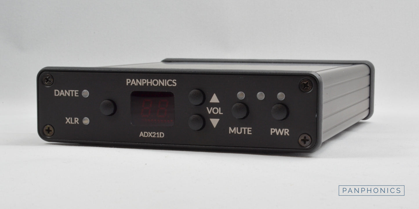 Panphonics ADX-21-D Amplifier with Dante, PoE, AoIP, XLR