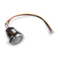Nexmosphere Stainless steel button IP65, 19mm round, White LED (3.3v), 60cm cable (stripped end)