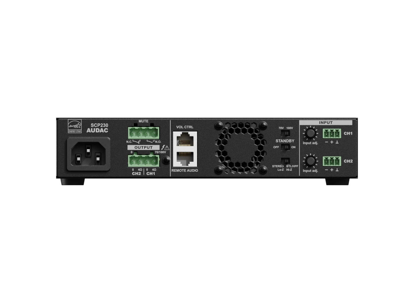 SCP230 power amplifier - 2 x 300W @ 4 Ohm - 600W @ 70/100V