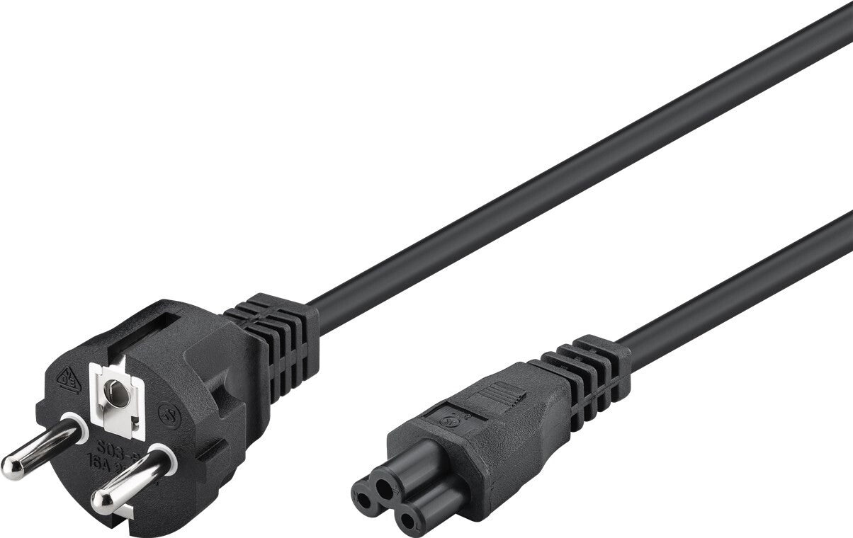 Mains Connection Cable, 1 m, Black