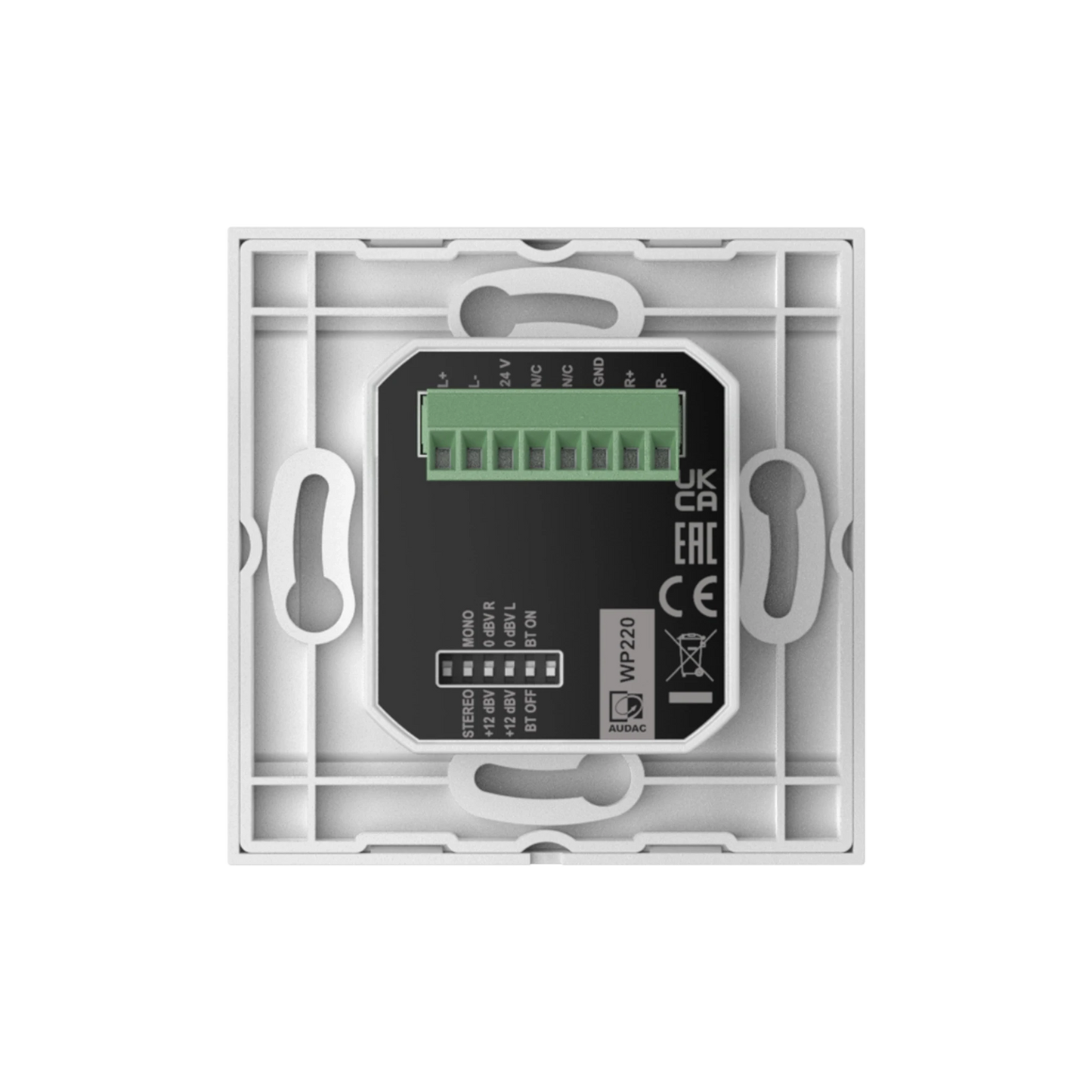 WP220/W Universal wall panel - Bluetooth receiver input - 80 x 80 mm