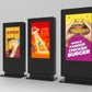 OT86E4 86" Freestanding Outdoor Digital Poster, 24/7, 2,500 cd/m²