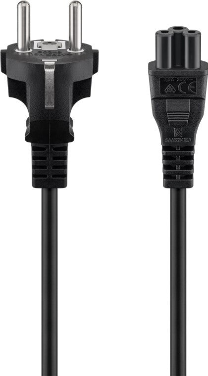 Mains Connection Cable, 1 m, Black
