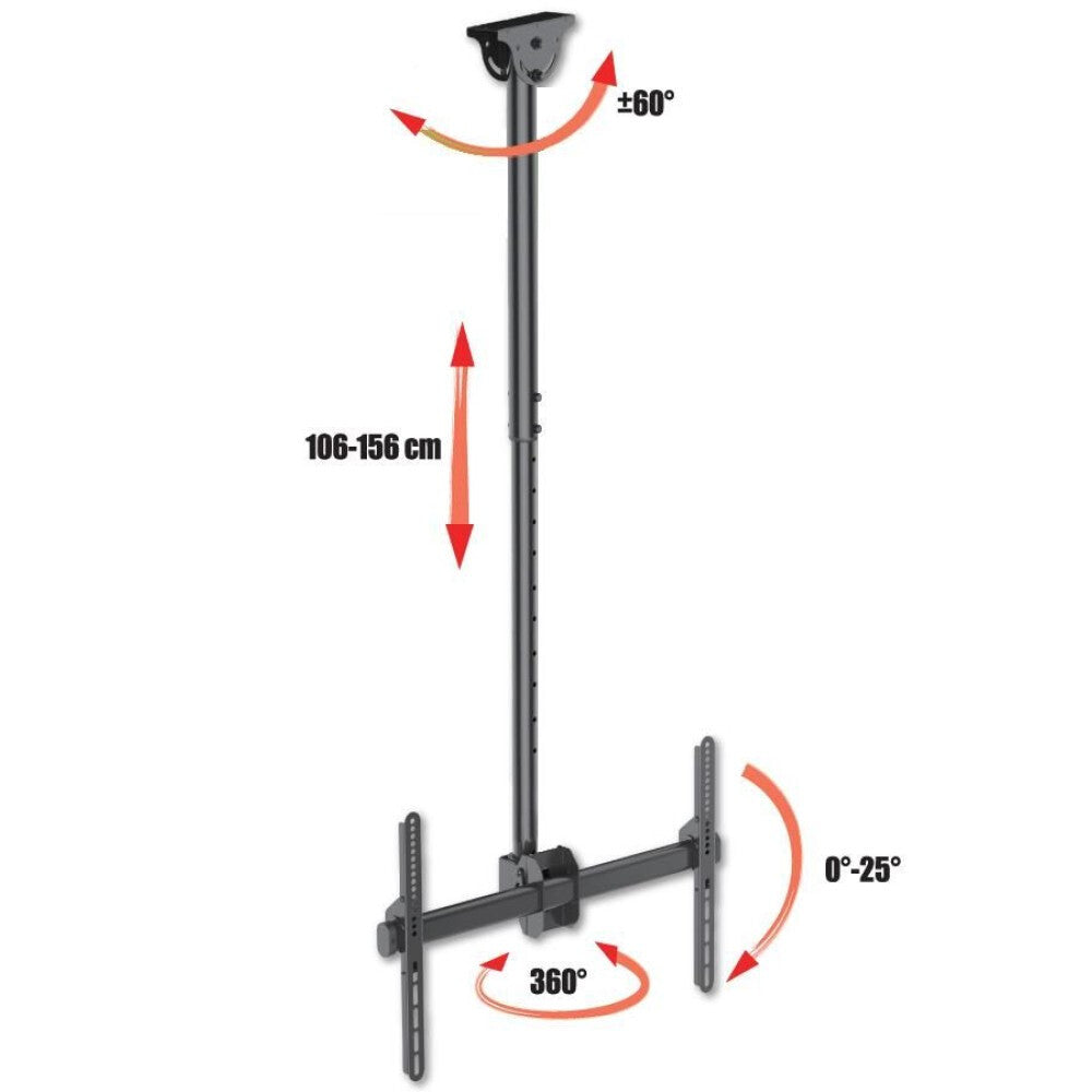 Techly 37-70 Telescopic Ceiling Long Support LED TV LCD" ICA-CPLB 946L