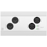 NWP222/W Network in- & output panel - 2 x XLR in- & out + BT (4 x 2 CH), White