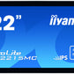 iiyama ProLite TF2215MC-B2 computer monitor 54.6 cm (21.5") 1920 x 1080 pixels Full HD LED Touchscreen Multi-user Black