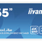 iiyama ProLite TF5539UHSC-W1AG computer monitor 139.7 cm (55") 3840 x 2160 pixels 4K Ultra HD LED Touchscreen Multi-user White