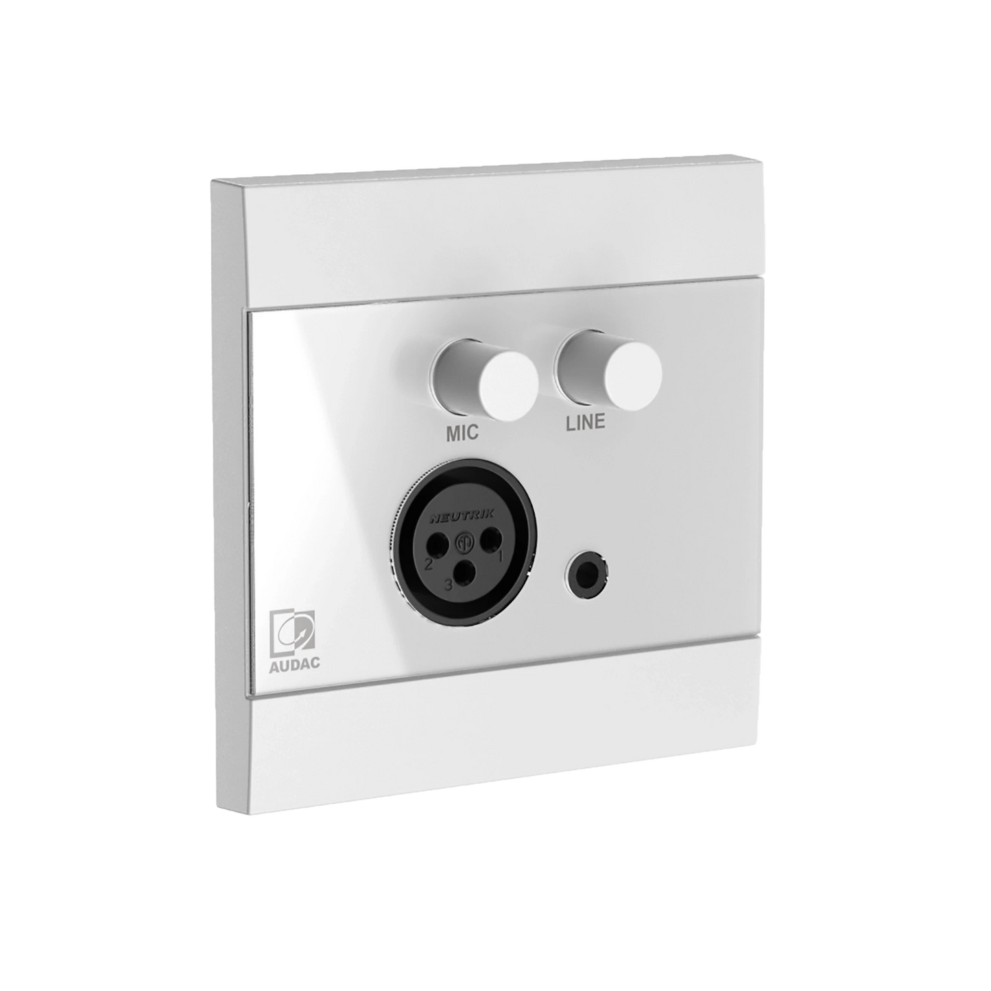 WP210/W Universal wall panel - Microphone & line input - 80 x 80 mm, White