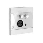 WP210/W Universal wall panel - Microphone & line input - 80 x 80 mm, White