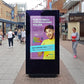 OT75E4 75" Freestanding Outdoor Digital Poster, 24/7, 2,500 cd/m²