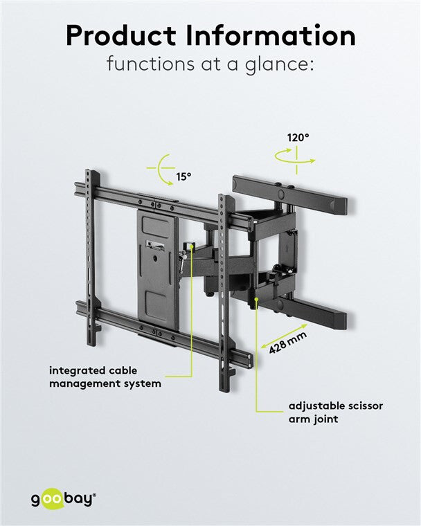 Goobay TV wall mount Pro FULLMOTION (L)